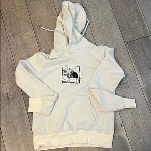 The North Face Cream Hoodie with Logo